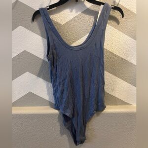 Blue Sleeveless Bodysuit